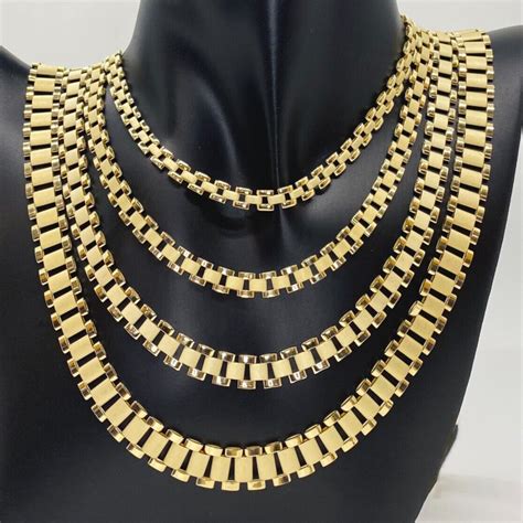 real gold rolex chain for women|10k gold rolex style chain.